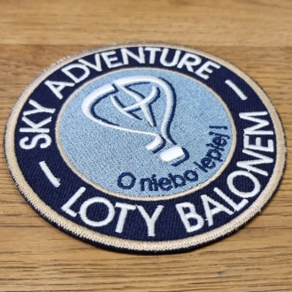 Naszywka okrągła SKY ADVENTURE O NIEBO LEPIEJ!